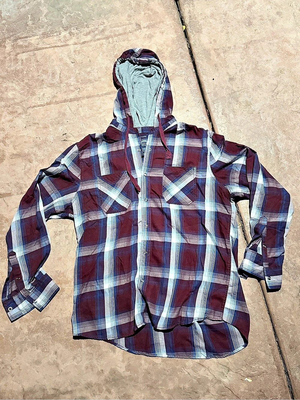 American Rag Men's Plaid Hooded Shirt Jacket
